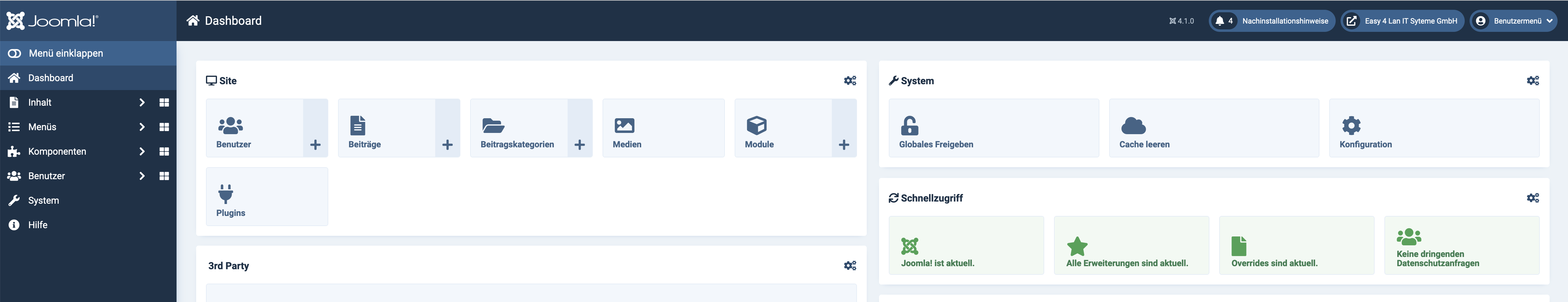 Webdesigns mit Jommla für Ihr Business Easy4Lan